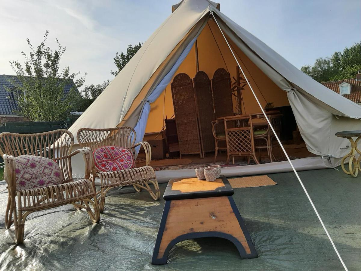 Glamping De Vrije Wind, Tentverhuur Houwerzijl Экстерьер фото